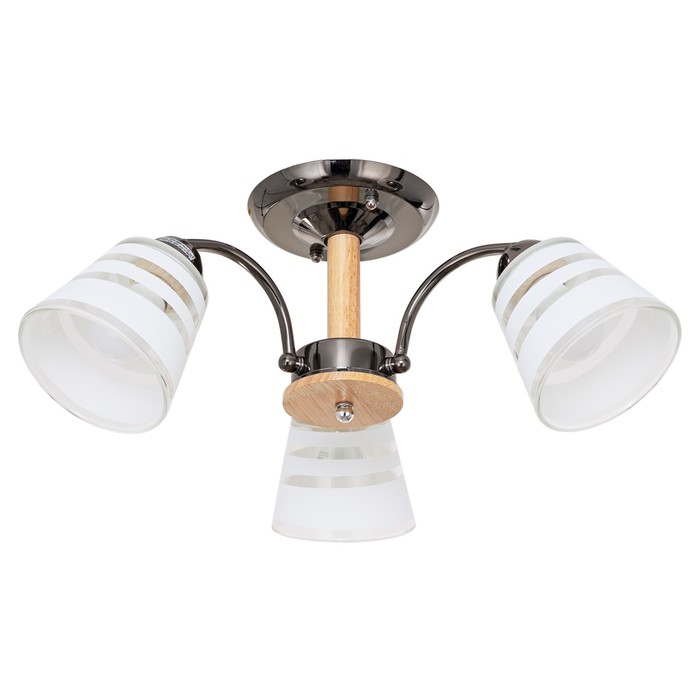 Люстра "Анита" 3x60Вт E27 антрацит-коричневый 48х48х23см.