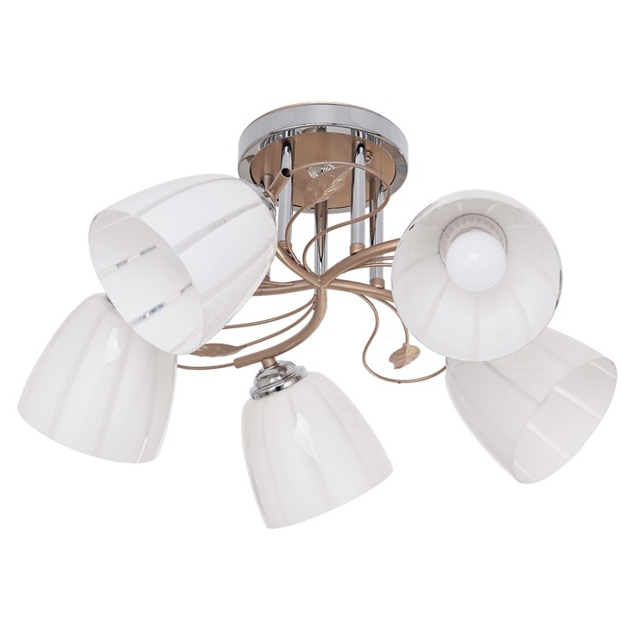 Люстра "Бирута" 5x40Вт E27 сатин 68х55х22см.