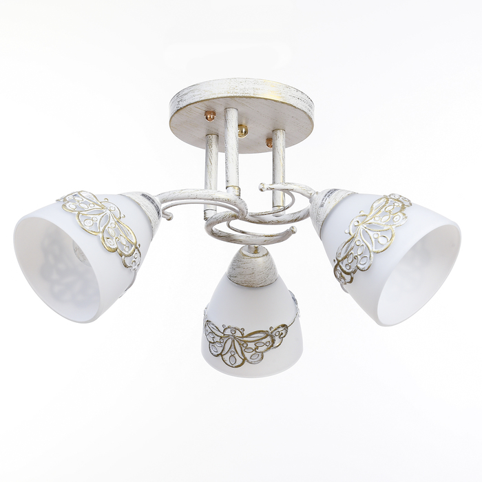 Люстра "Дарина" 3x60Вт E27 белый 43х43х25 см.