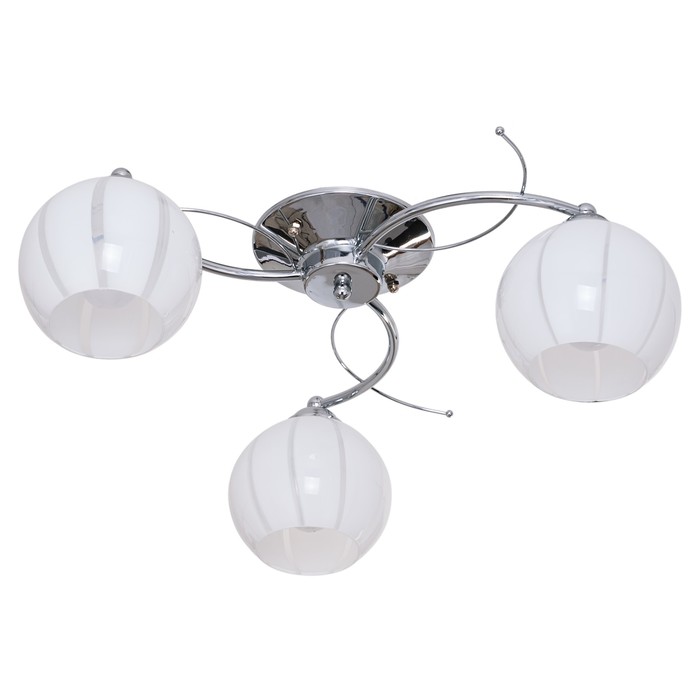 Люстра "Азалия" 3x60Вт E27 хром 56х56х17см.