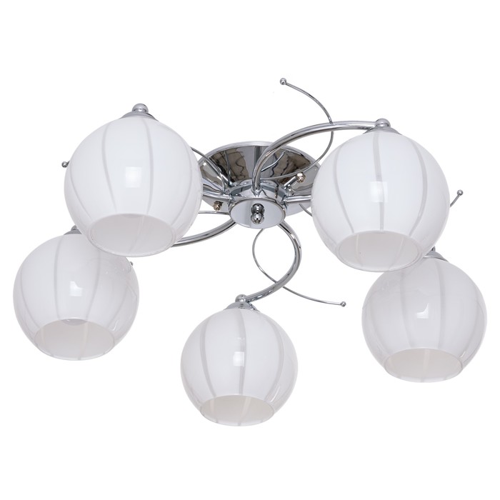 Люстра "Азалия" 5x60Вт E27 хром 56х56х17см.