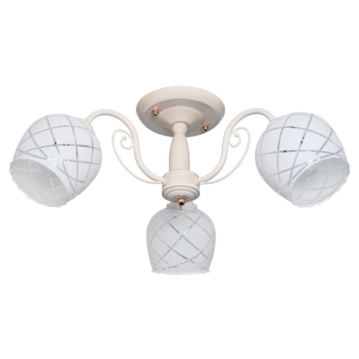 Люстра "Амалия" 3x60Вт E27 белый 56х56х33см.