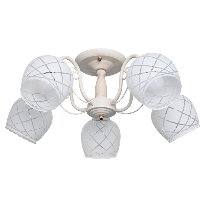 Люстра "Амалия" 5x60Вт E27 белый 56х56х33см.