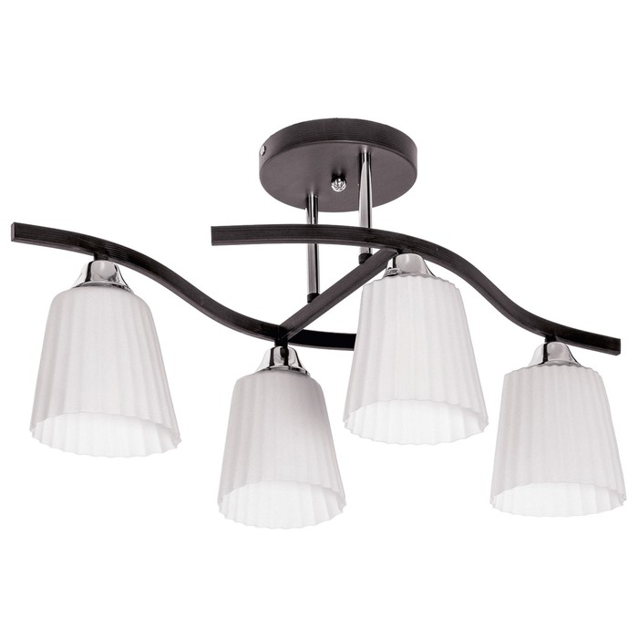 Люстра "Берта" 4xE27 60Вт хром-коричневый 64х33х28 см.