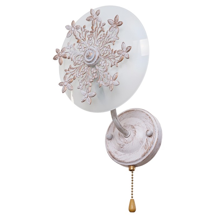 Бра "Сапфир" 1x60Вт E27  белый-золото 18х18х23см.