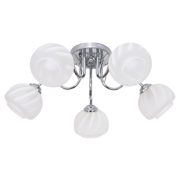 Люстра "Инесса" 1x40Вт E27  хром 58х58х23 см.