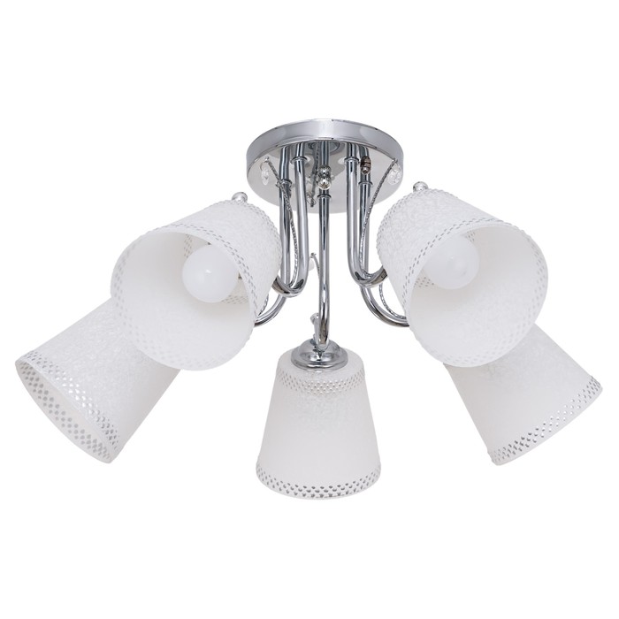 Люстра "Камилла" 1x40Вт E27  хром 58х58х27 см.