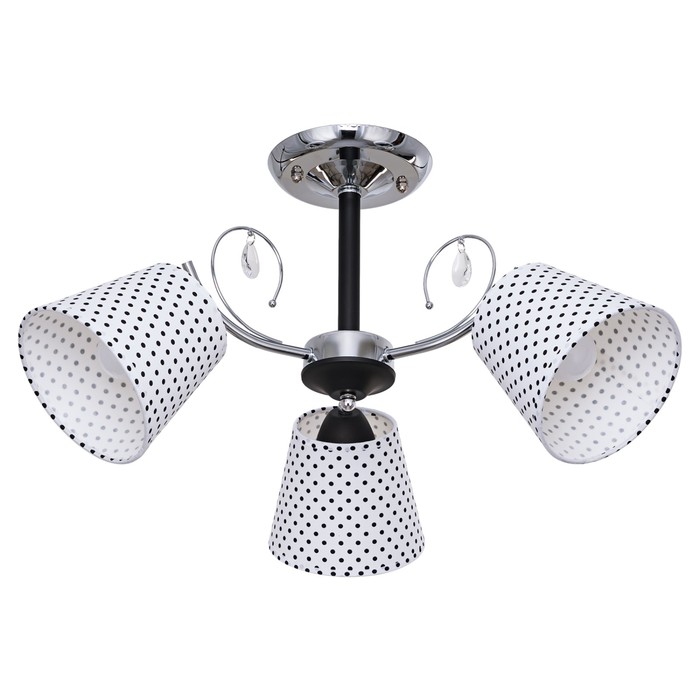 Люстра "Лиана" 3x40Вт E27  хром 59х59х33 см.