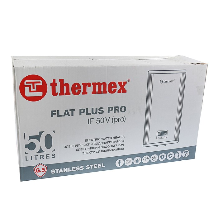 Водонагреватель THERMEX IF50V(pro), накопительный, 50 л, 2000 Вт, нерж. бак, белый