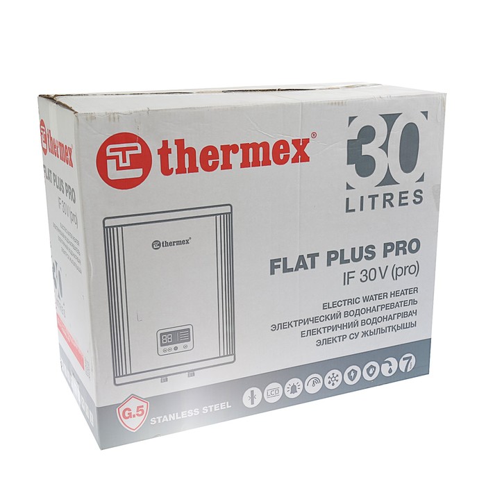 Водонагреватель THERMEX IF30V(pro), накопительный, 30 л, 2000 Вт, нерж. бак, белый