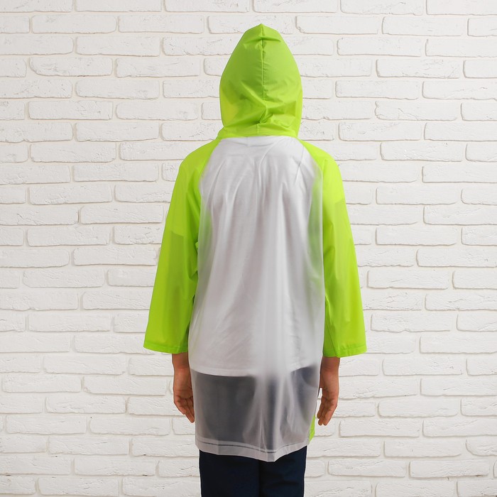 Дождевик детский «Гуляем под дождём», зелёный, XL