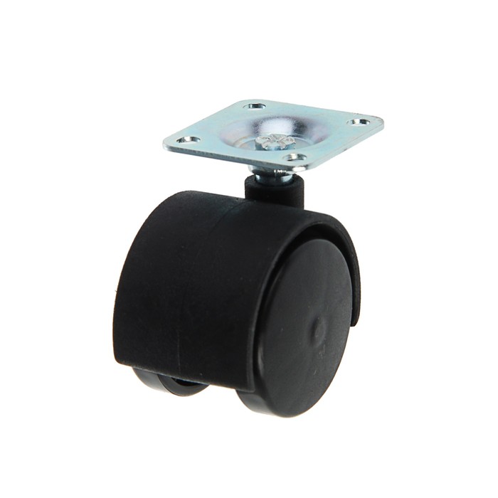 Колесо мебельное, с площадкой, d=40 мм, h=59 мм