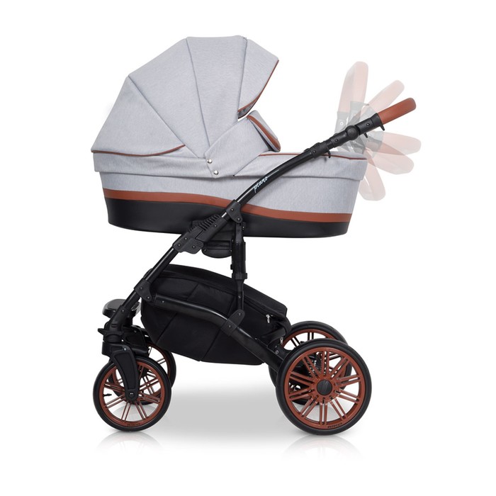 Коляска 3 в 1 PIANO (Riko), цвет серый
