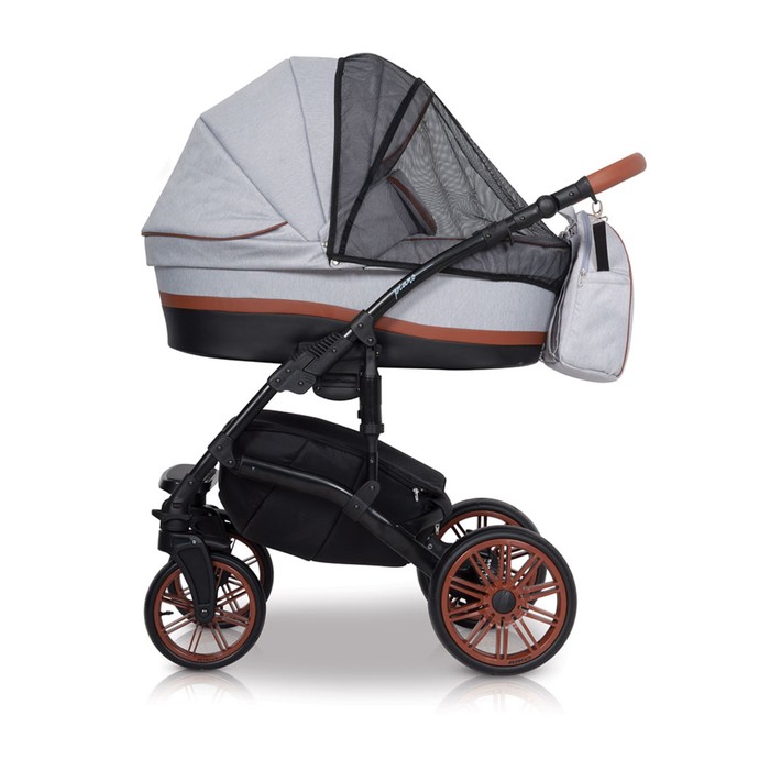 Коляска 3 в 1 PIANO (Riko), цвет серый