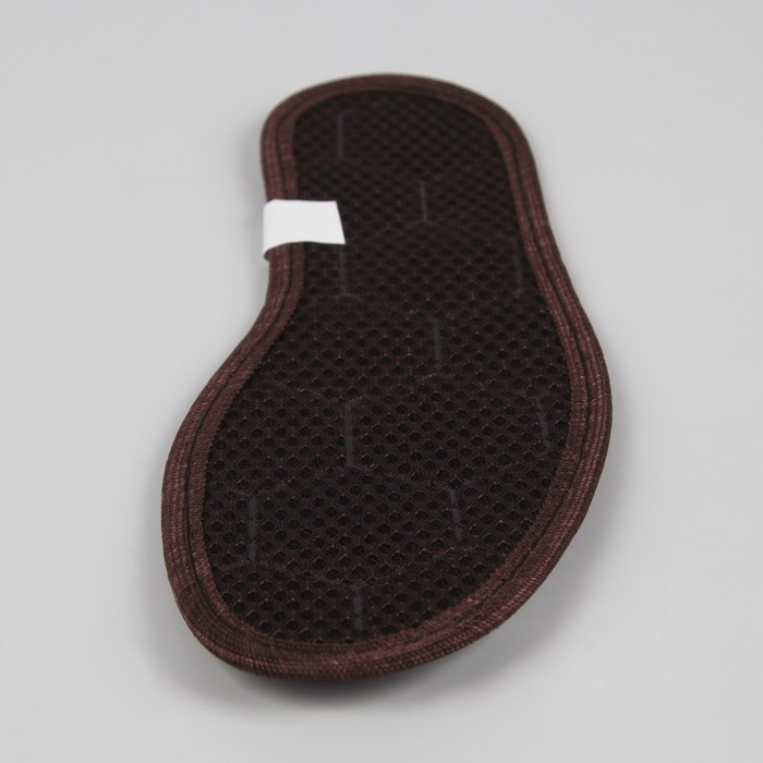 Стельки для обуви, окантовка, 37р-р, пара, цвет коричневый