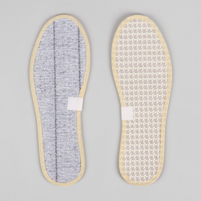 Стельки для обуви, окантовка, 36р-р, пара, цвет бежевый