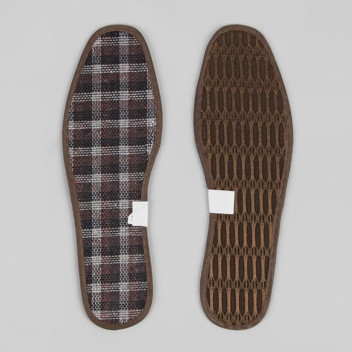 Стельки для обуви, окантовка, 44р-р, пара, цвет хаки