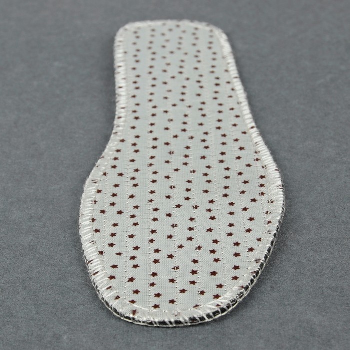 Стельки для обуви, прошитые, окантовка, пара, 39р-р, цвет бежевый