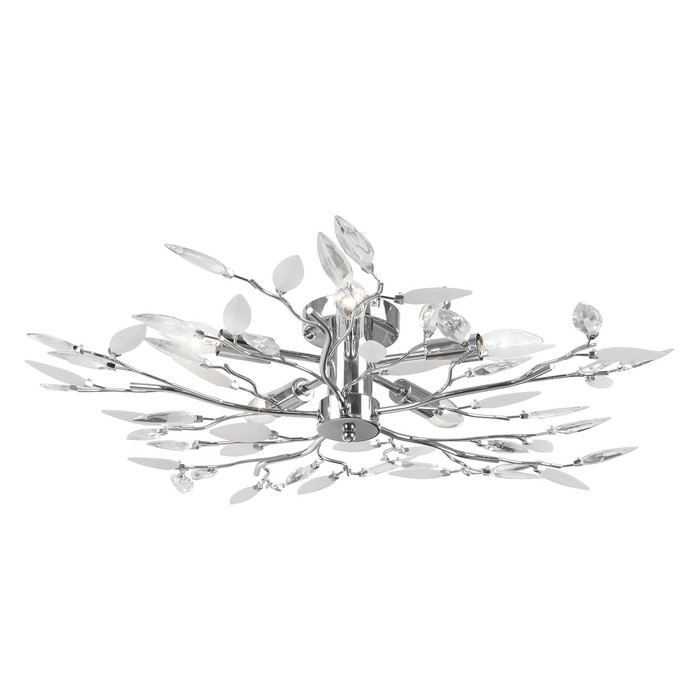 Люстра потолочная VIDA 5x40Вт E14 хром 76x76x15см