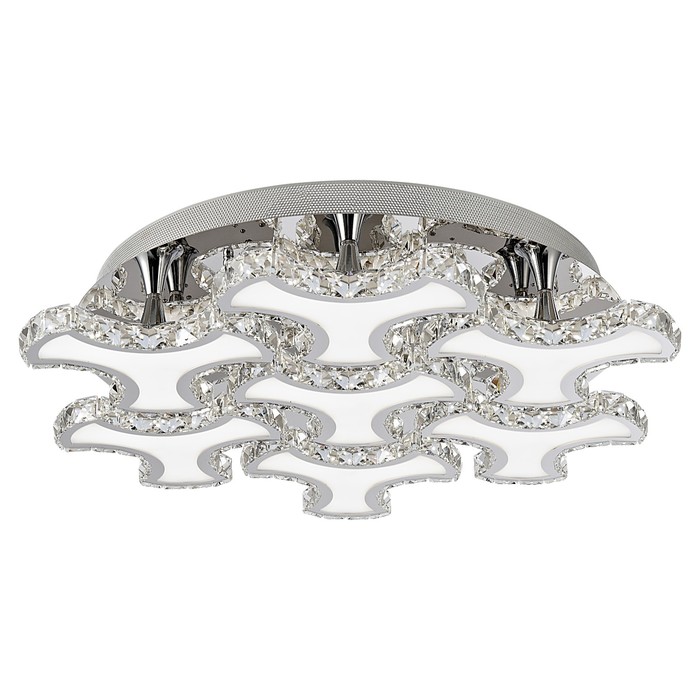 Люстра потолочная NUBE 1x111Вт LED хром 80x80x14см