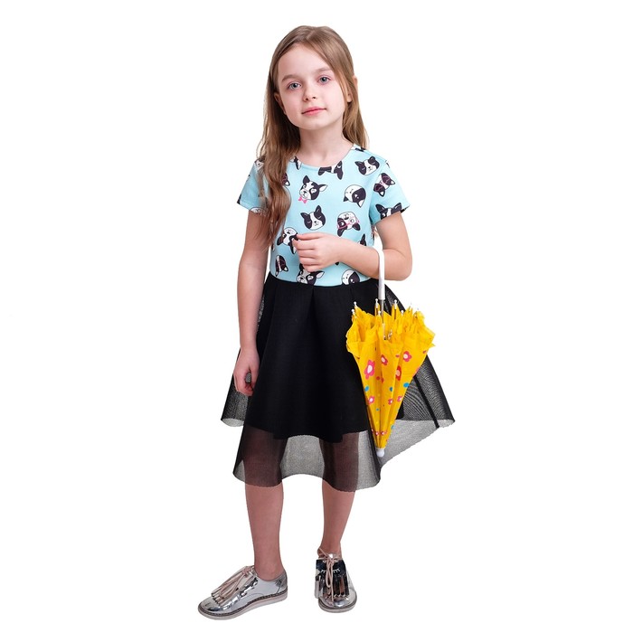 Зонт детский механический "Пчёлка Жужа", r=25,5см, с рюшами, цвет МИКС