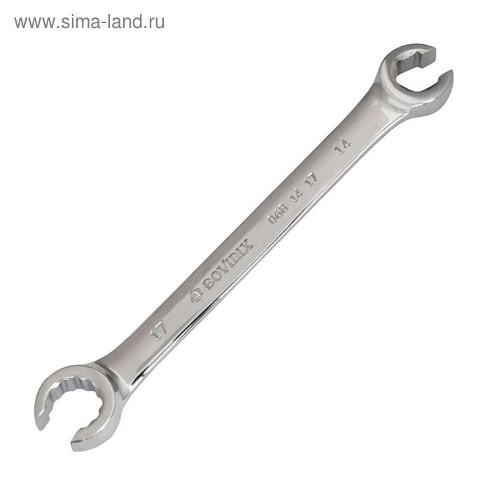 Ключ разрезной Bovidix 681417, 14 х 17 мм, 195 мм, полированная поверхность, Cr-V