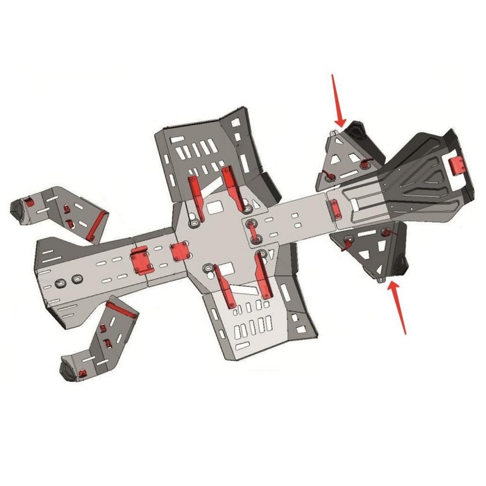 Защита передних рычагов Rival для BRP (Can-Am) Outlander ATV 1000/850/650/xmr 2016-, 4.7239.1-4