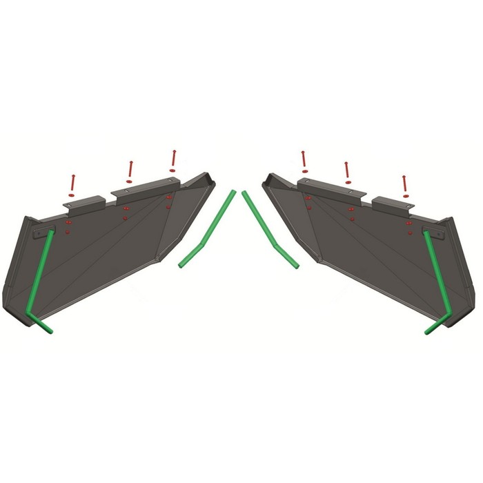 Нижние панели дверей Rival для BRP (Can-Am) Maverick X3 (Turbo R, X DS Turbo R, X RS Turbo R) 2016-, 444.7247.1