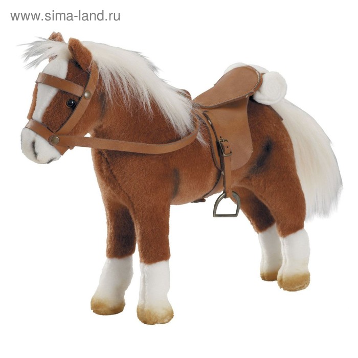 фото Лошадь для кукол с седлом и уздечкой, коричневая gotz