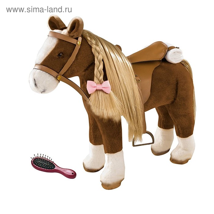 Лошадь для кукол с расческой, коричневая лошадь для кукол единорожка с куклой