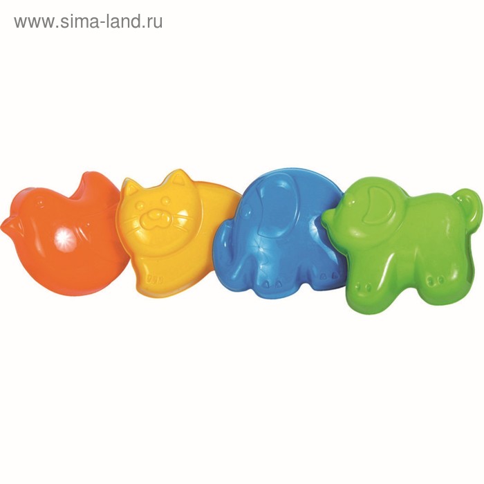 

Набор формочек "Животные", 4 шт, МИКС