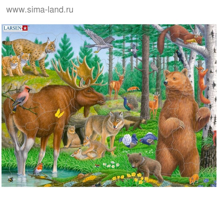 Пазл «Лесные животные»