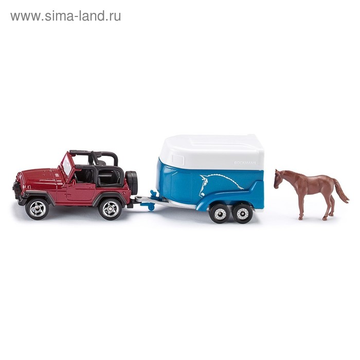 Машина Jeep Wrangle с прицепом для перевозки лошадей трактор для перевозки лошадей
