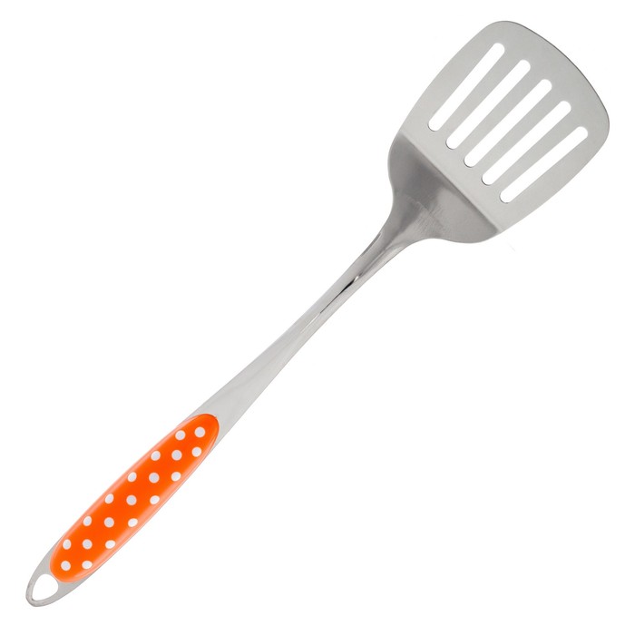 Лопатка "Белый горох на оранжевом фоне"