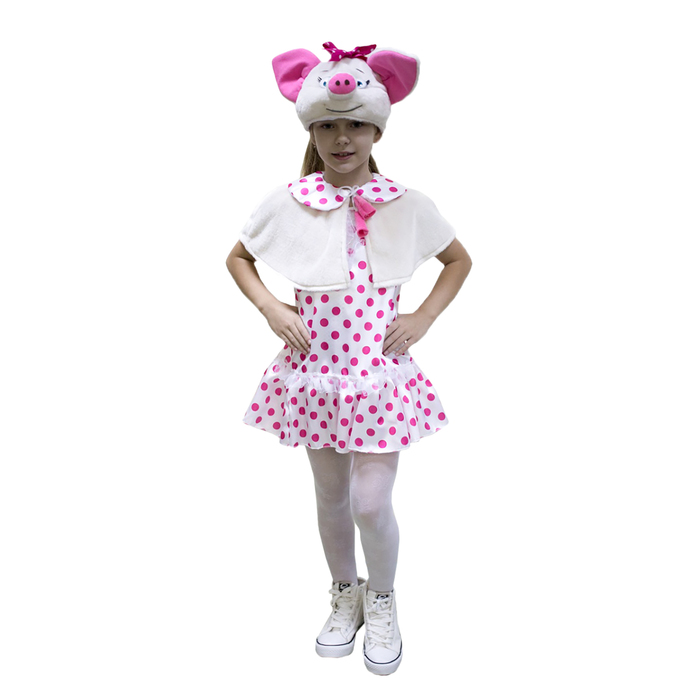 Карнавальный костюм "Свинка Горошинка" плюш, рост 122-128 см