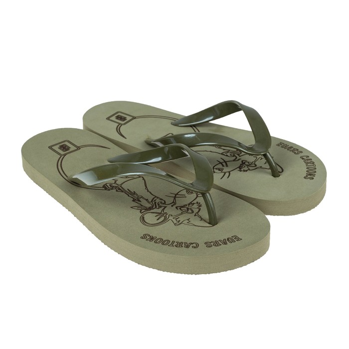 Сланцы мужские CARTOONS Rat арт. СМККрыса/ТО, цвет тёмно-оливковый, размер 40