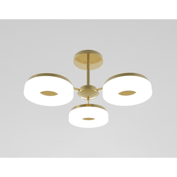 Люстра потолочная "Просвет" 3x12Вт LED золото 55x55x25,5см