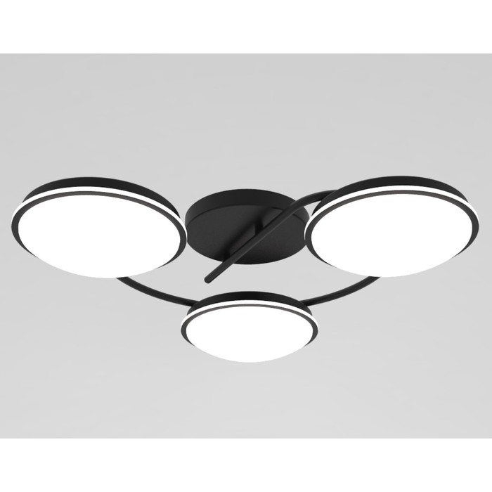 Люстра потолочная "Скрепка" 3x12Вт LED черный 53x53x23,5см