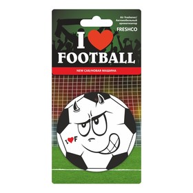 

Ароматизатор подвесной картонный "Freshco I love Football", Новая машина