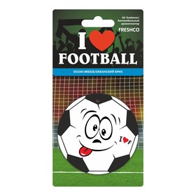 

Ароматизатор подвесной картонный "Freshco I love Football", Океанский бриз