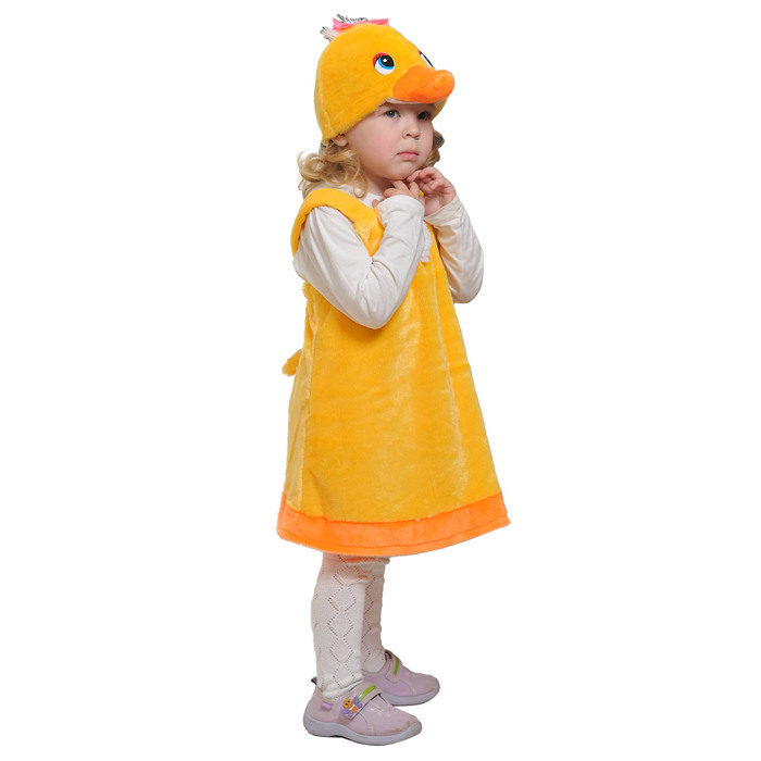 Костюм карнавал. "Уточка" плюш, сарафан, маска, рост 92-122 см