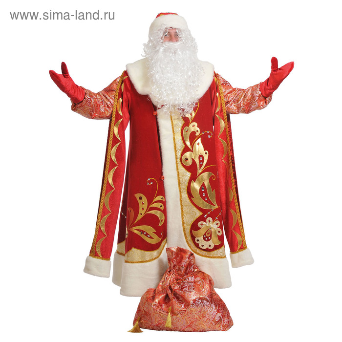 Карнавальный костюм «Дед Мороз», хохлома, р. 56-58, рост 188 см