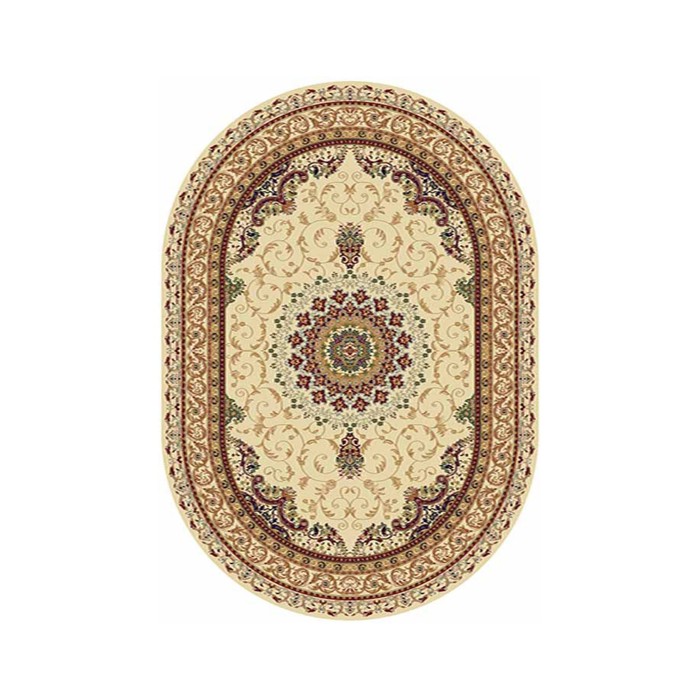 Ковер Heat-set BUHARA d027 2,4*3,3 м, овал, CREAM