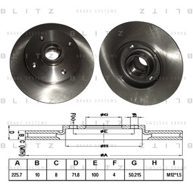 

Диск тормозной задний BLITZ BS0114