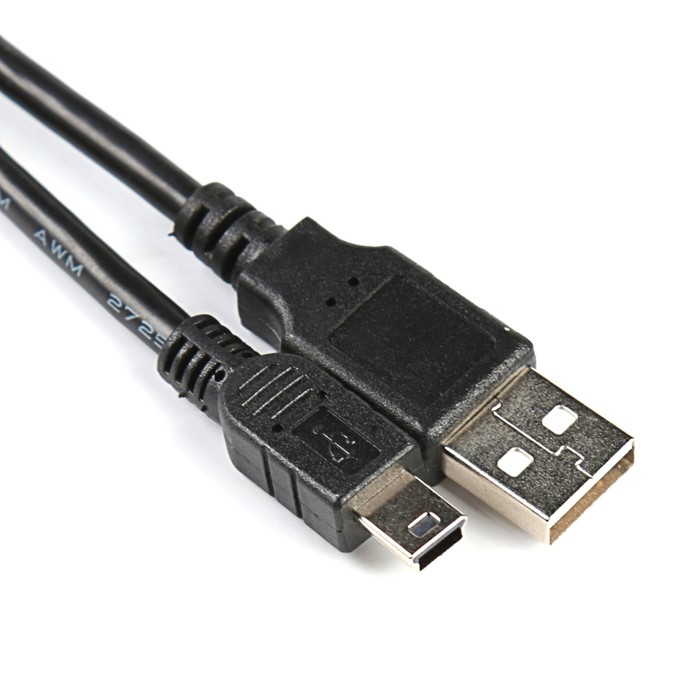 Кабель 5bites USB 2,0 - mini USB, 1,0 м, черный