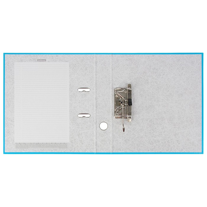 Папка-регистратор А4, 50мм Neon, разборный, голубой, пластиковый карман, картон 2мм, вместимость 350 листов