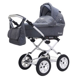 

Коляска 2 в 1 Fenix Prime Classic BartPlast, 01 цвет тёмно-синий