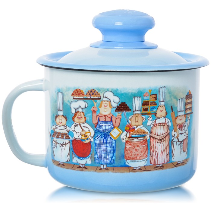 Кружка с крышкой 1,0 л "Повара"