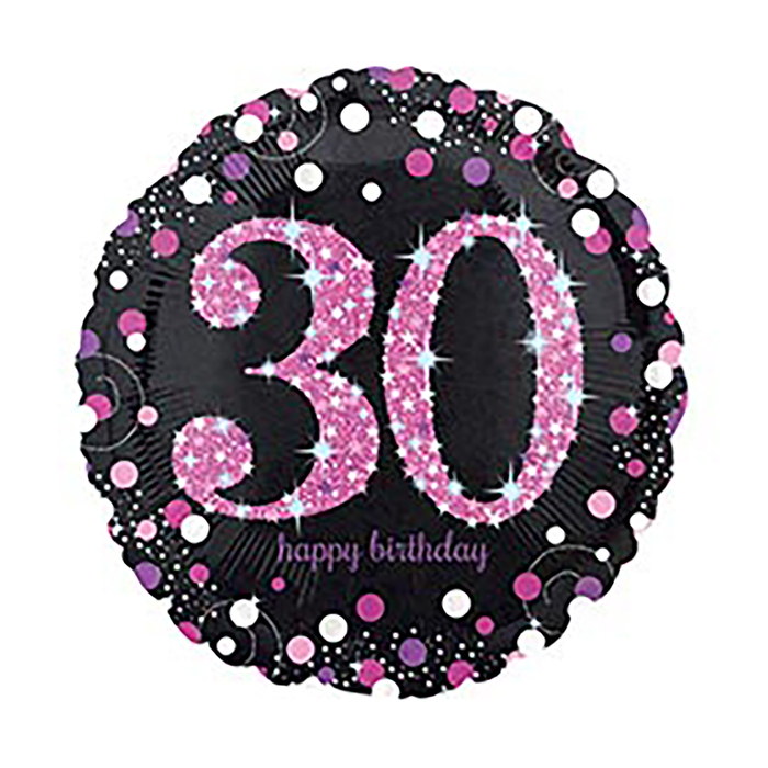 Шар фольгированный 18" Happy Birthday "30", 1 шт.