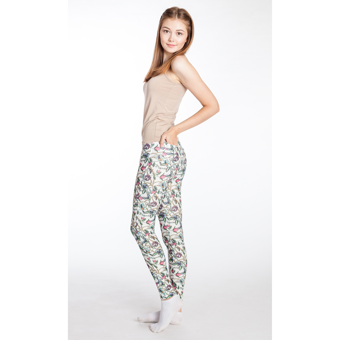 Легинсы женские 10438-2 цвет белый, р-р L (46), рост 170